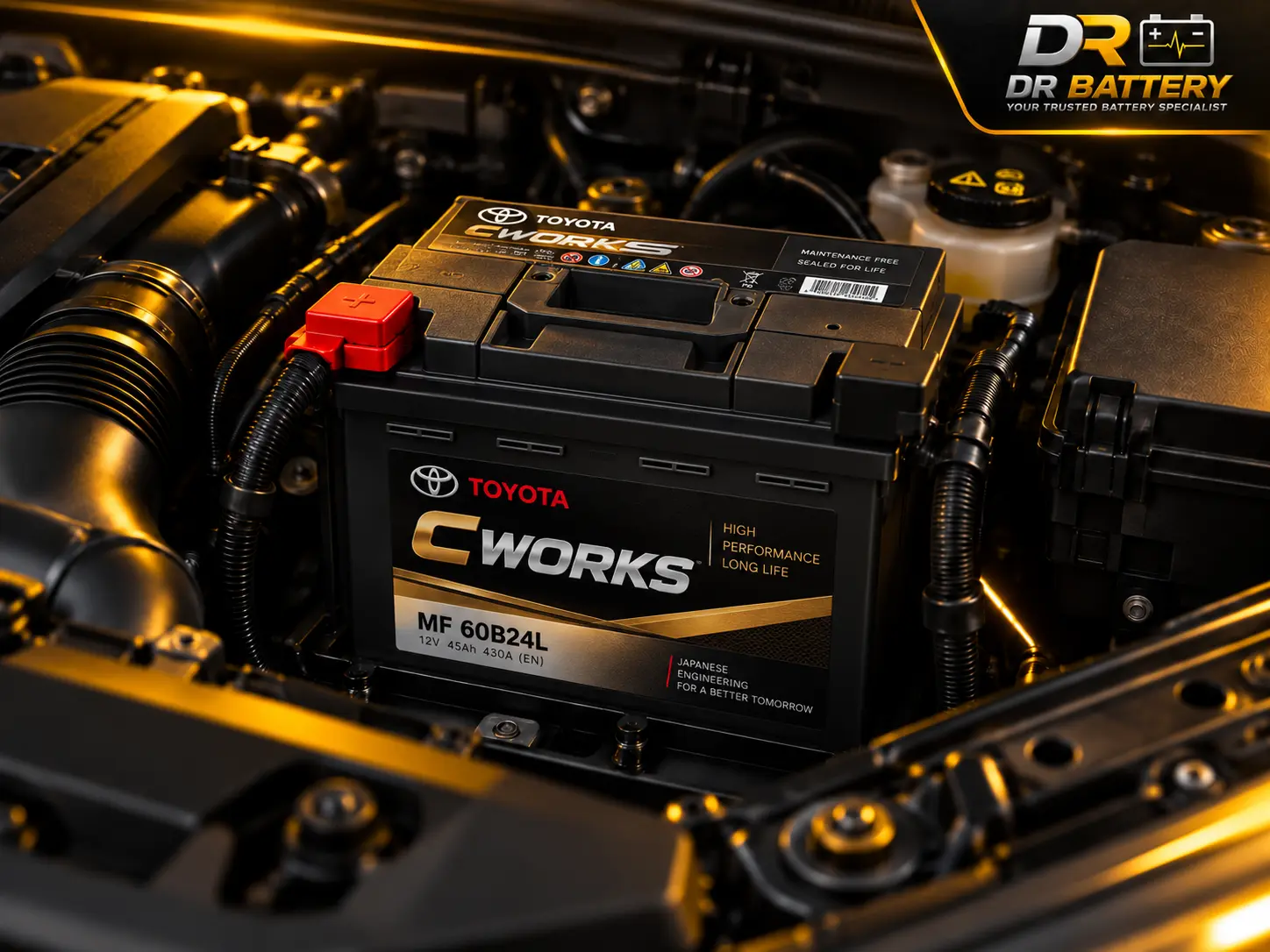 TOYOTA CWORKS automotive replacement battery