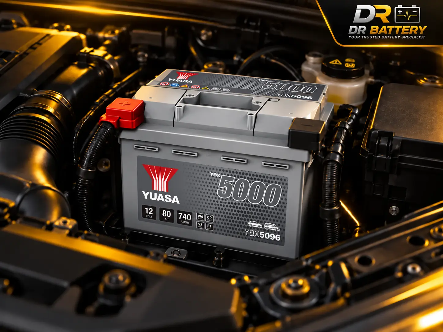 YUASA automotive replacement battery